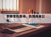 cq9电子游戏-李娜受伤离场，伤情尚未公布。
