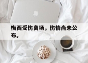 cq9电子游戏-梅西受伤离场，伤情尚未公布。