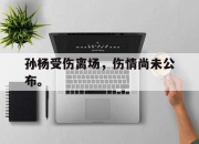 cq9电子在线注册-孙杨受伤离场，伤情尚未公布。